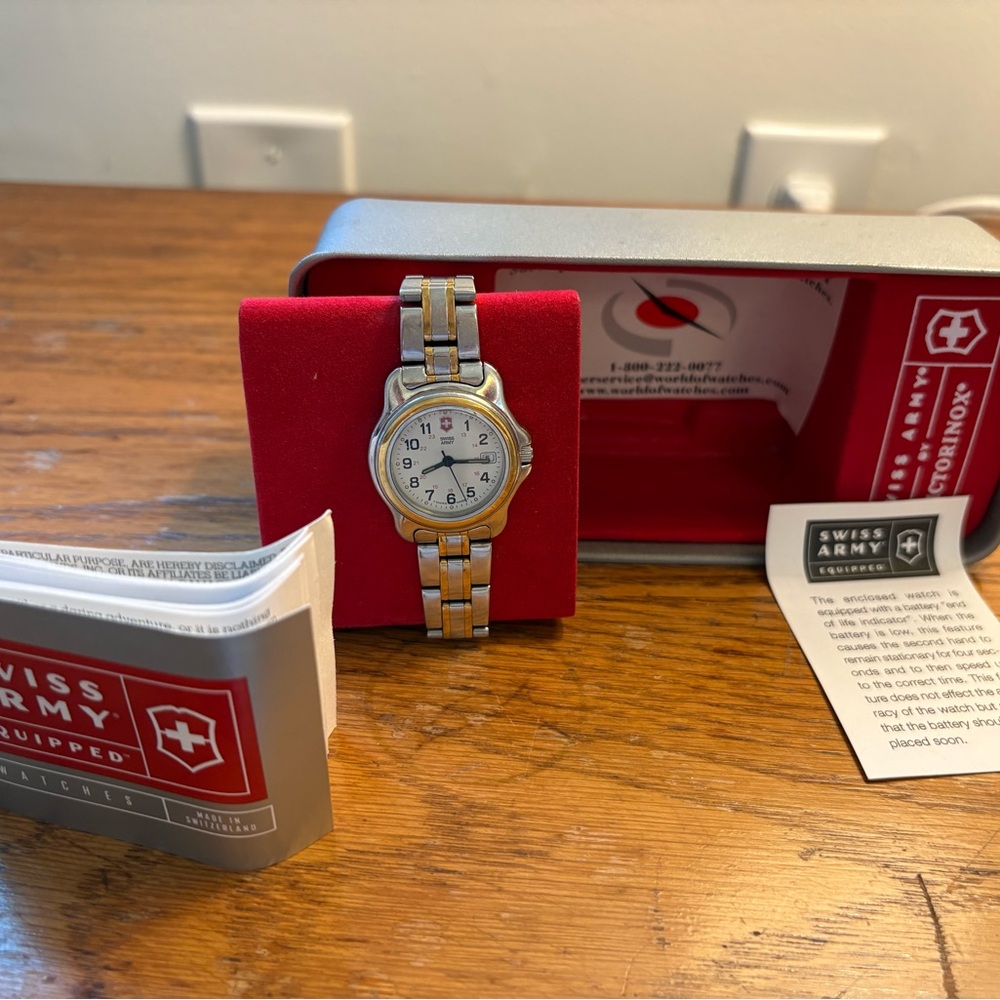 Victorinox Swiss Army Gold and Silver Watch